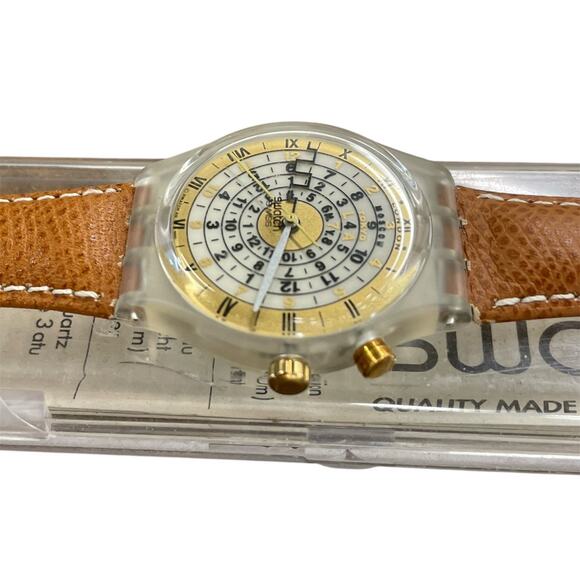 Swatch Watch TIERRA GK901 1996 Standard Gents Rare Swiss Made Quartz With Loomi - Picture 4 of 10